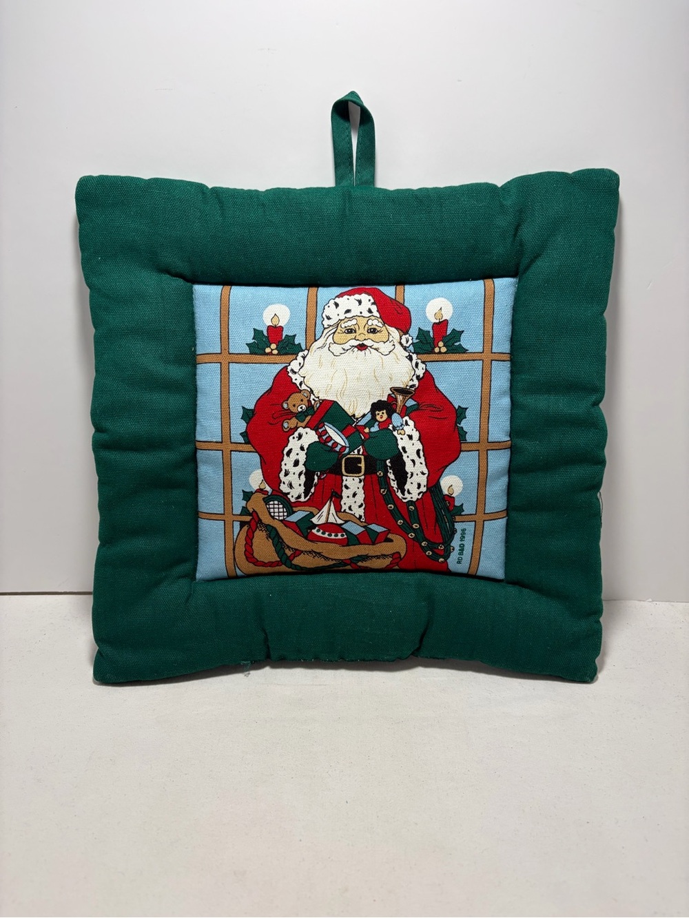 Vintage Santa Claus Holiday Potholder Decor Christmas Kitchen Decor